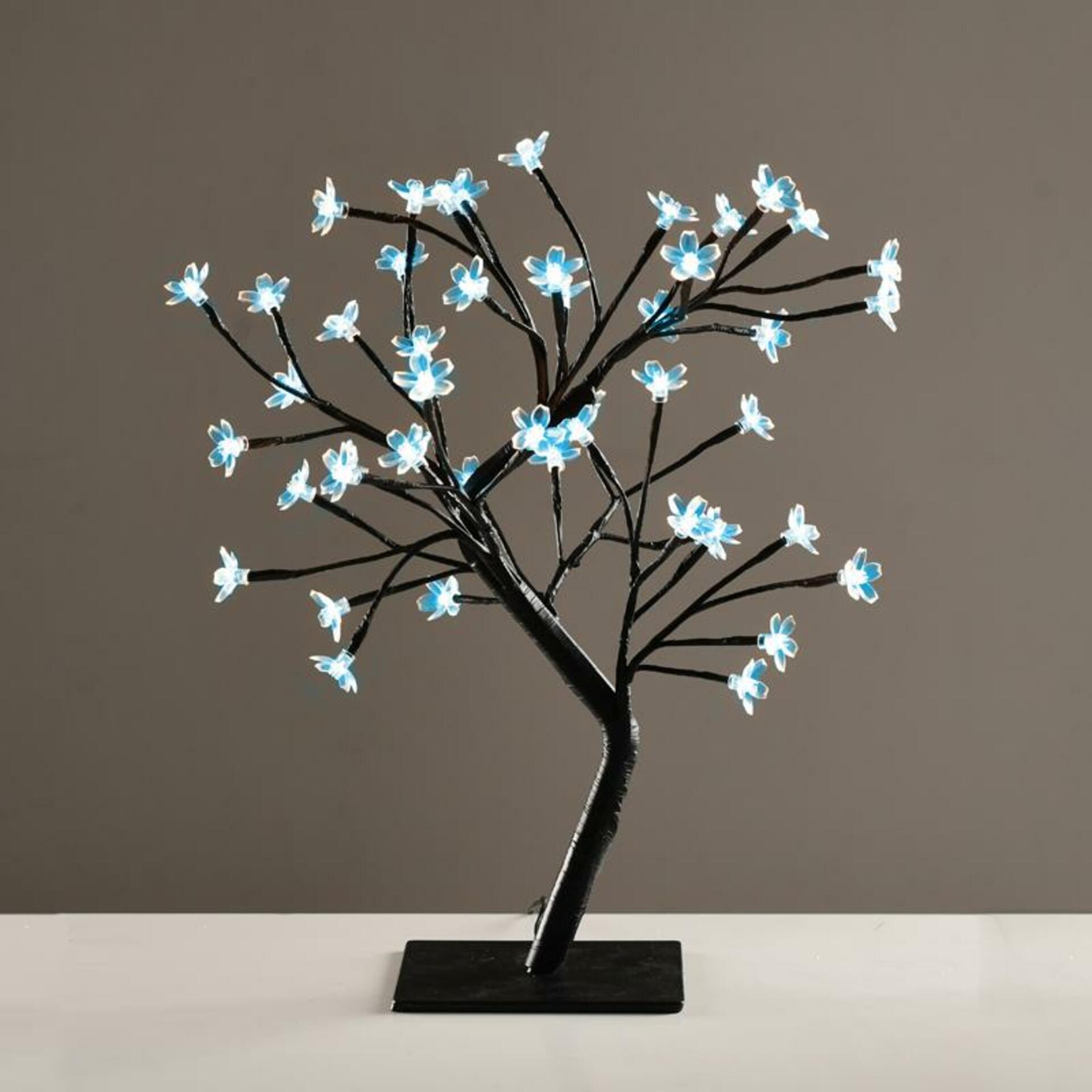 ACA Lighting stromek se silikonovými květy 36 LED 220-240V, modrá, IP20, 45cm, 3m černý kabel X1036641