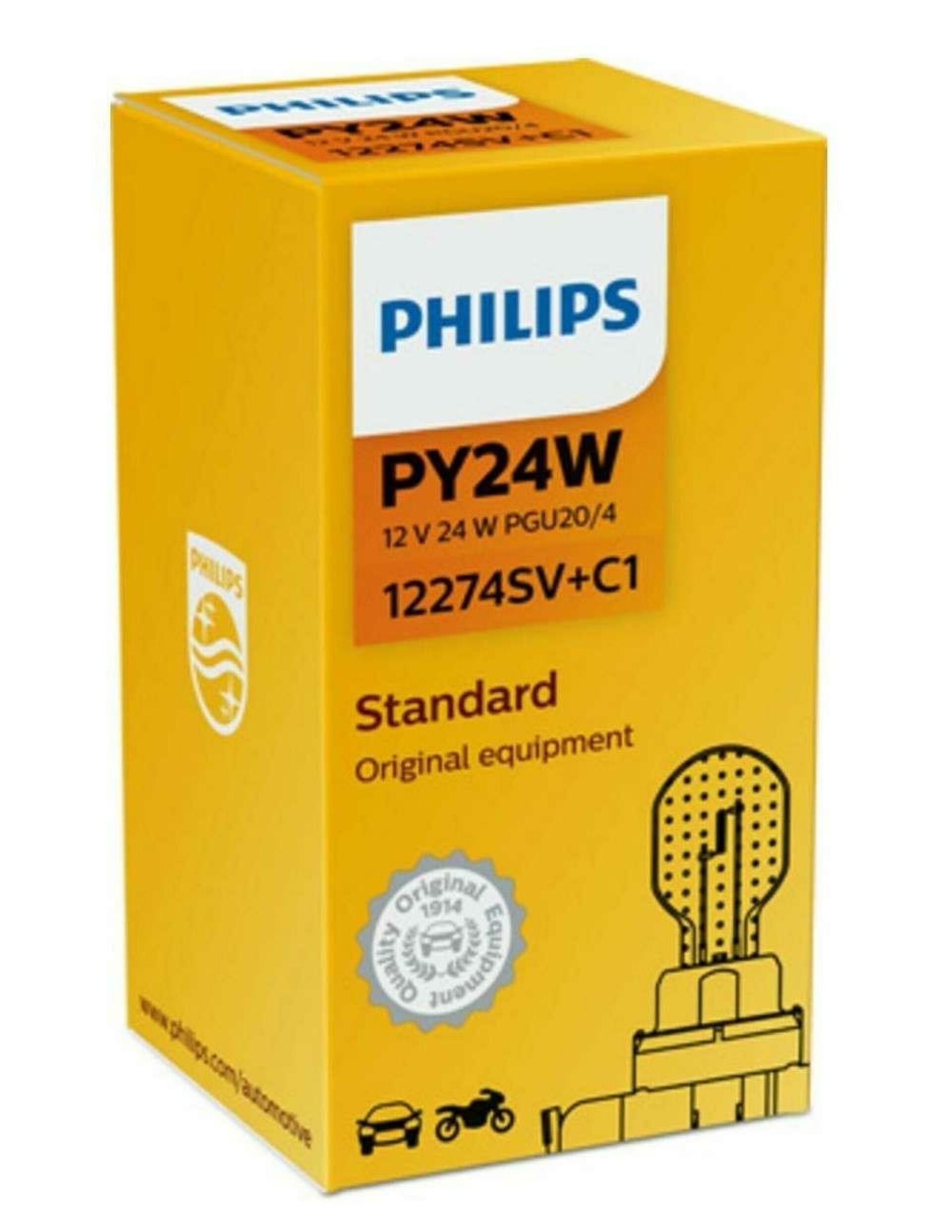 Philips PY24WSV+ 12V 24W PGU20/4 SilverVision Plus 1ks 12274SV+C1