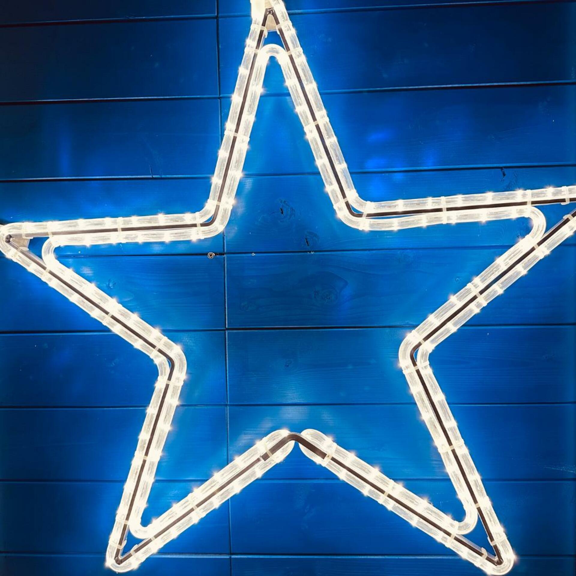 DecoLED LED světelný motiv hvězda, teple bílá, pr. 70 cm, uchycení na EFCON