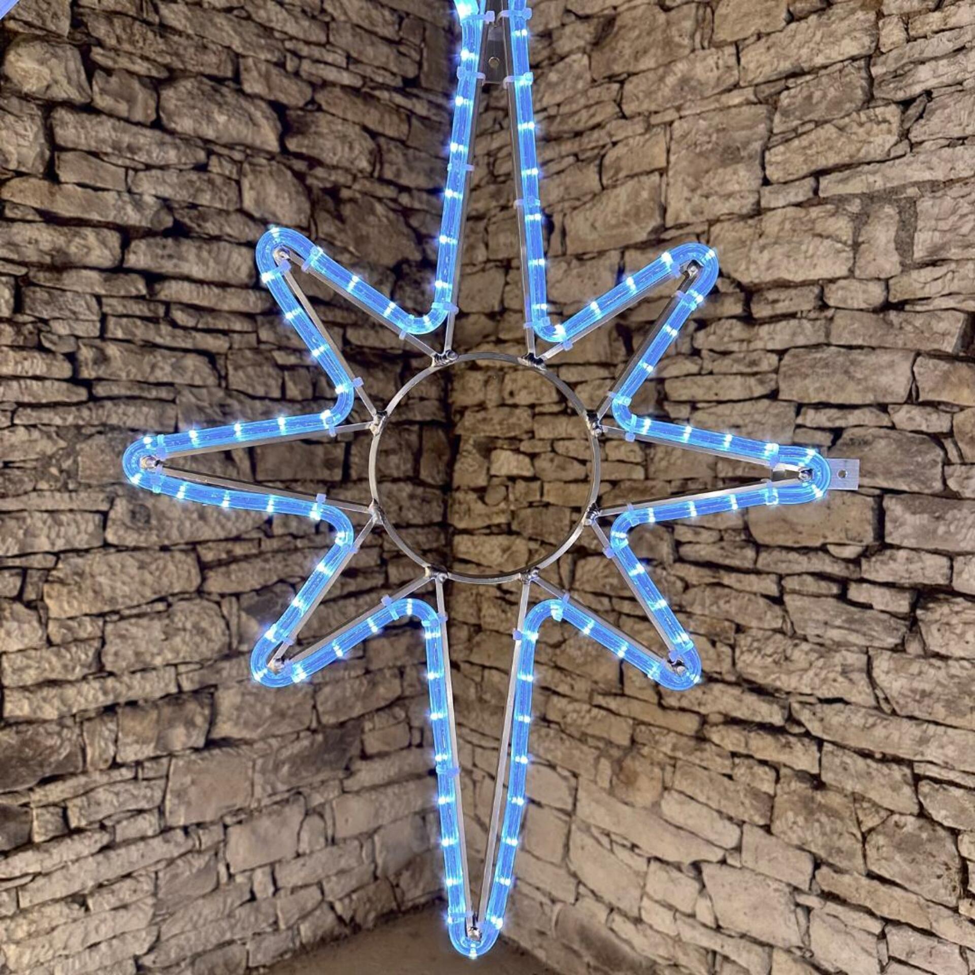 DecoLED LED světelná hvězda na VO, 45x70 cm, ledově bílá