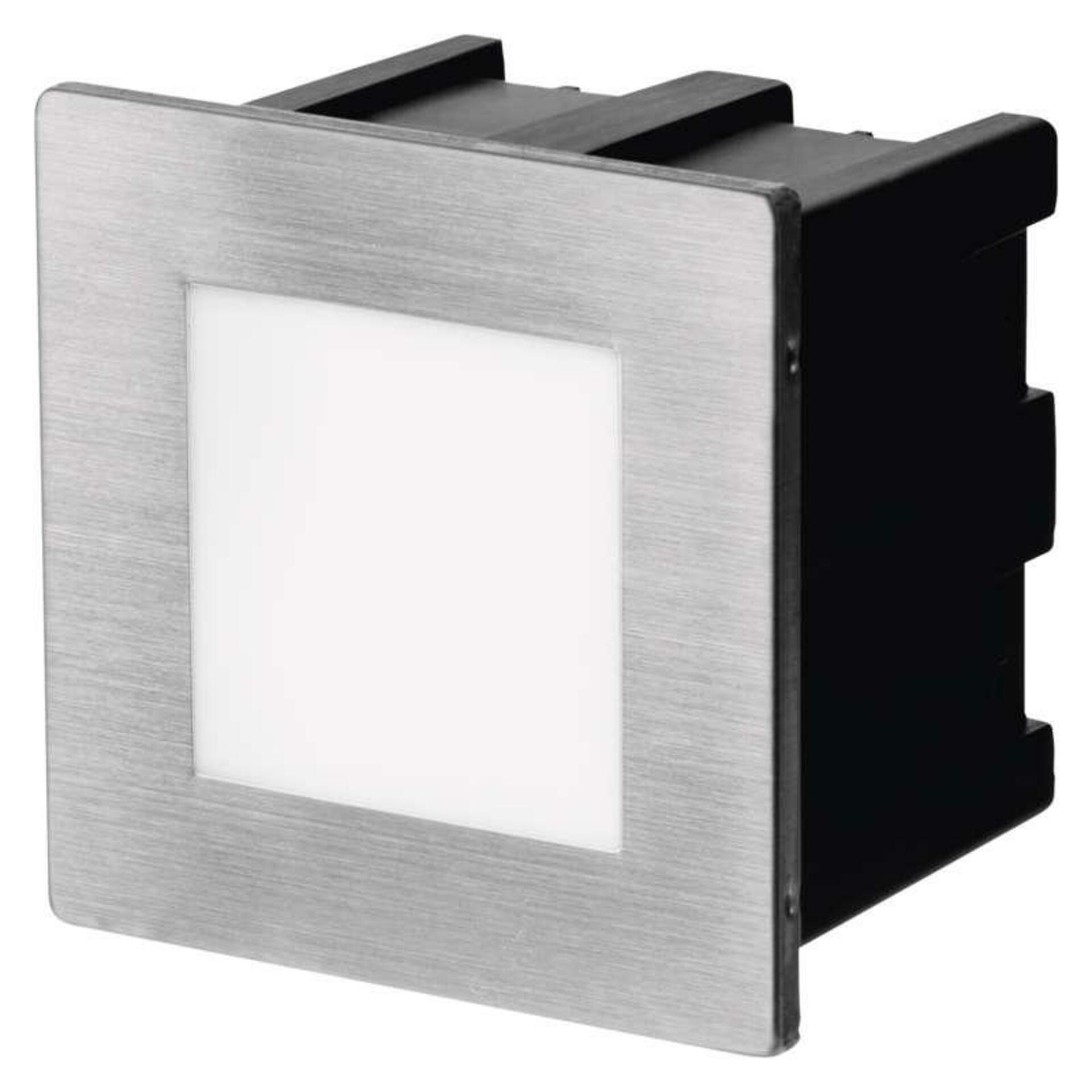 EMOS LED orientační vestavné svítidlo 80×80, 1,5W teplá bílá IP65 1545000090