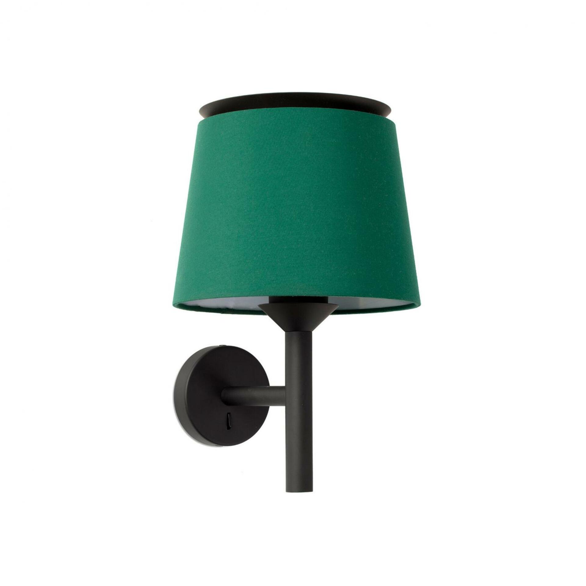 FARO SAVOY nástěnná lampa, černá/zelená