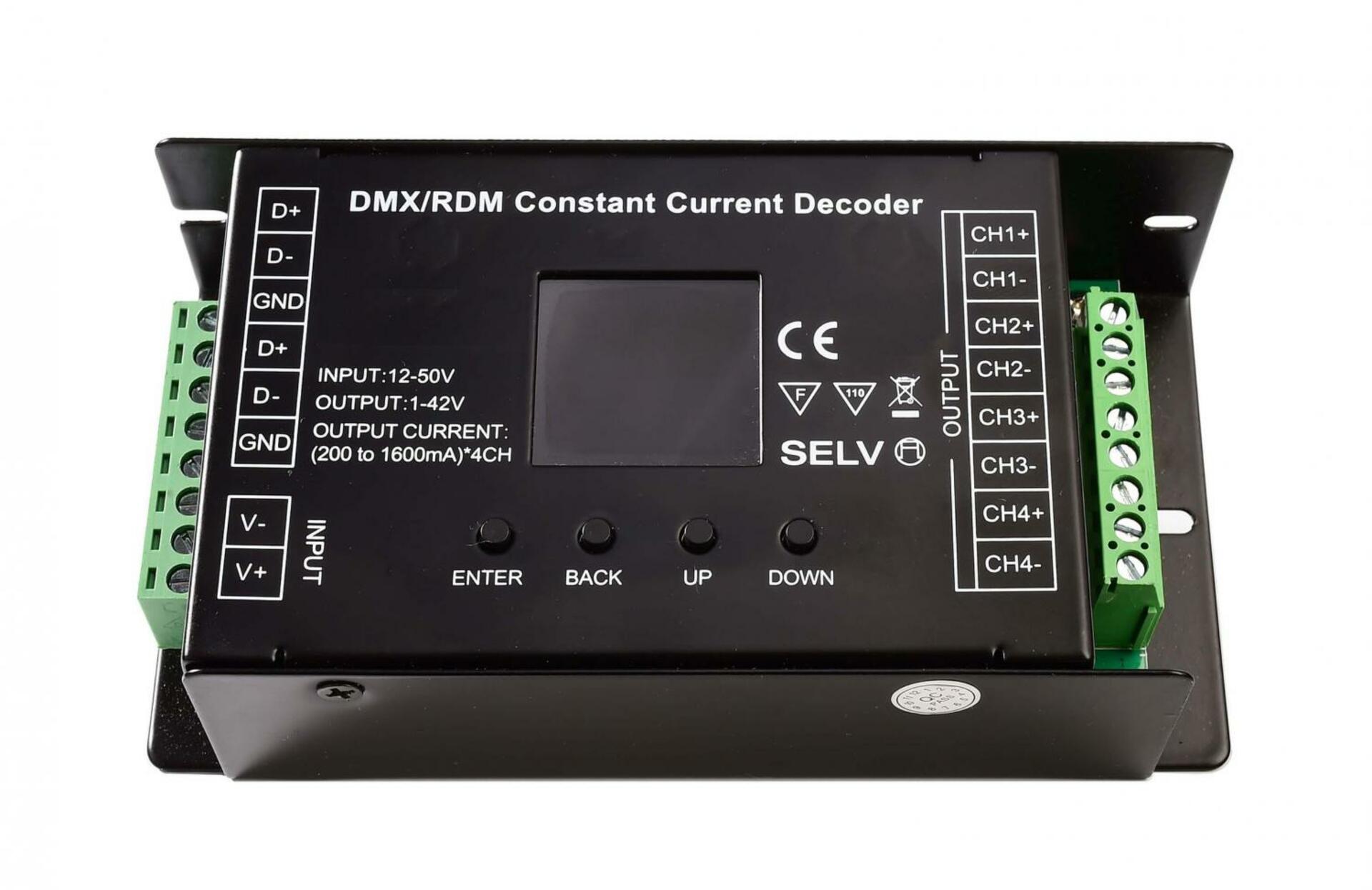 Light Impressions Deko-Light řídící jednotka DMX/RDM 4 CH CC dekodér 12-50V DC DMX512 4 CH 843054