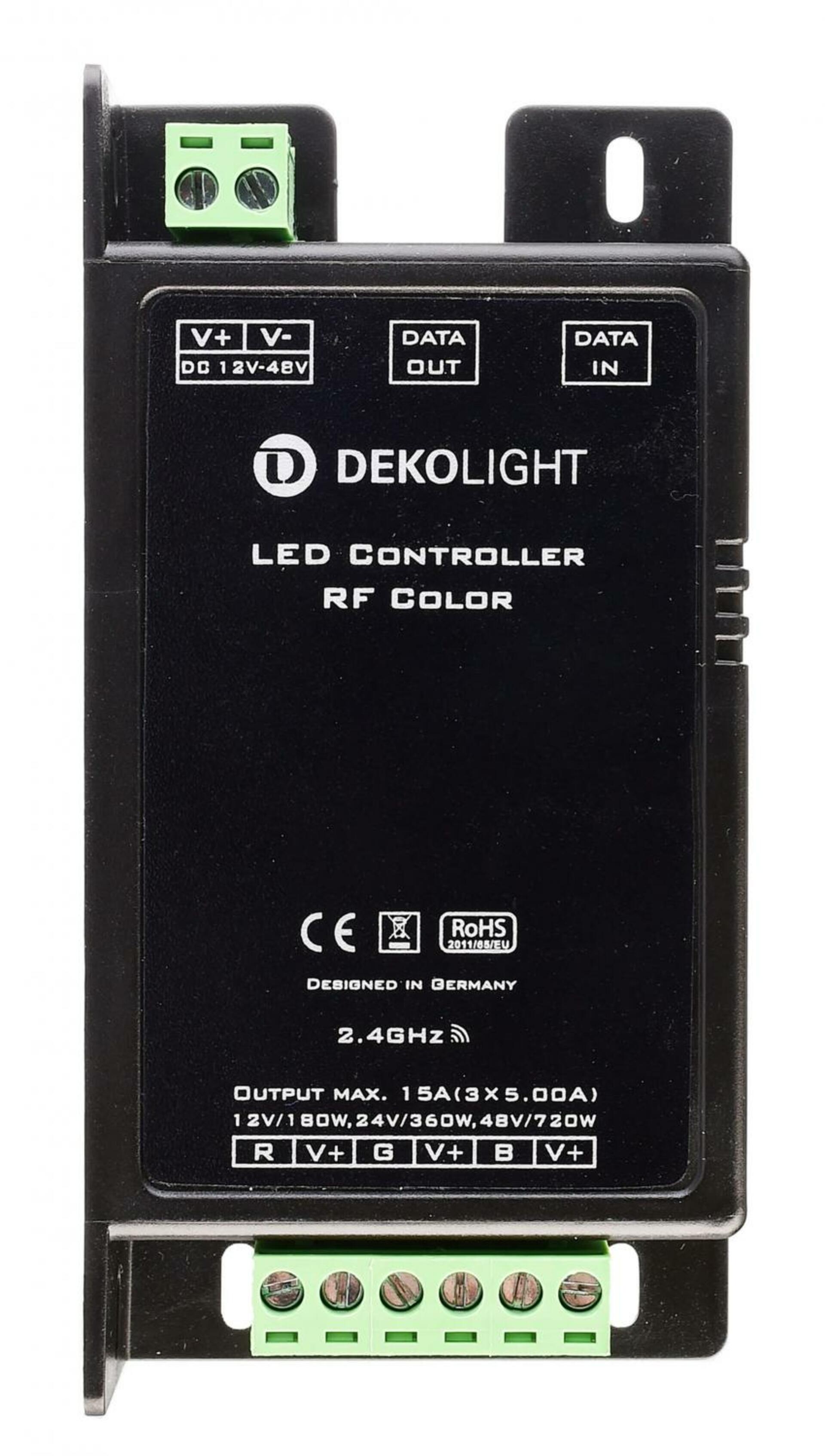 Light Impressions Deko-Light řídící jednotka RF Color 12/24/48V DC rádiovédálkové ovladání 3 CH 843066