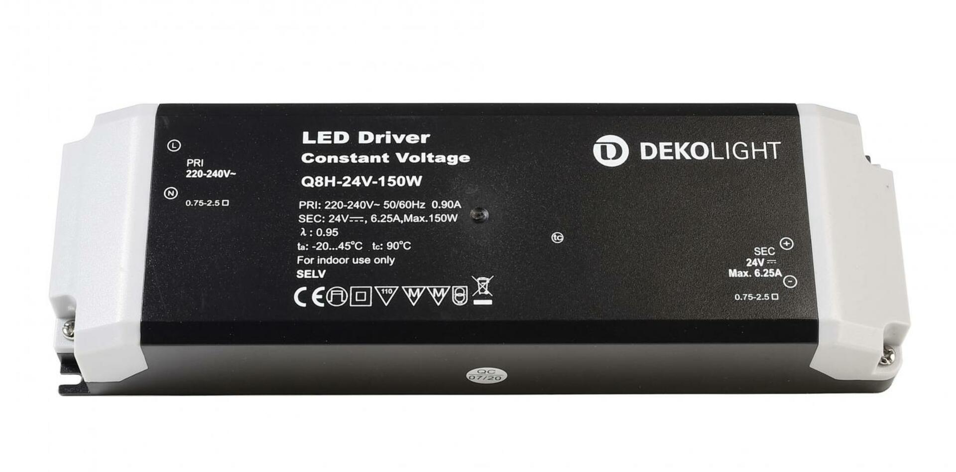 Light Impressions Deko-Light napájení BASIC, CV, Q8H-24-150W konstantní napětí 0-6250 mA IP20 24V DC 150,00 W  862168