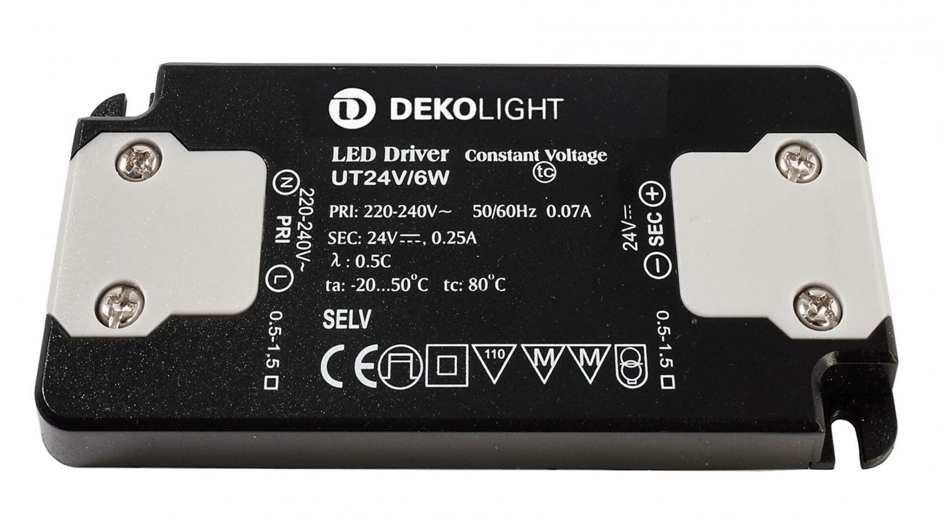 Light Impressions KapegoLED napájení UT24V/6W konstantní napětí 0-0,25 A IP20 24V DC 6,00 W 872630