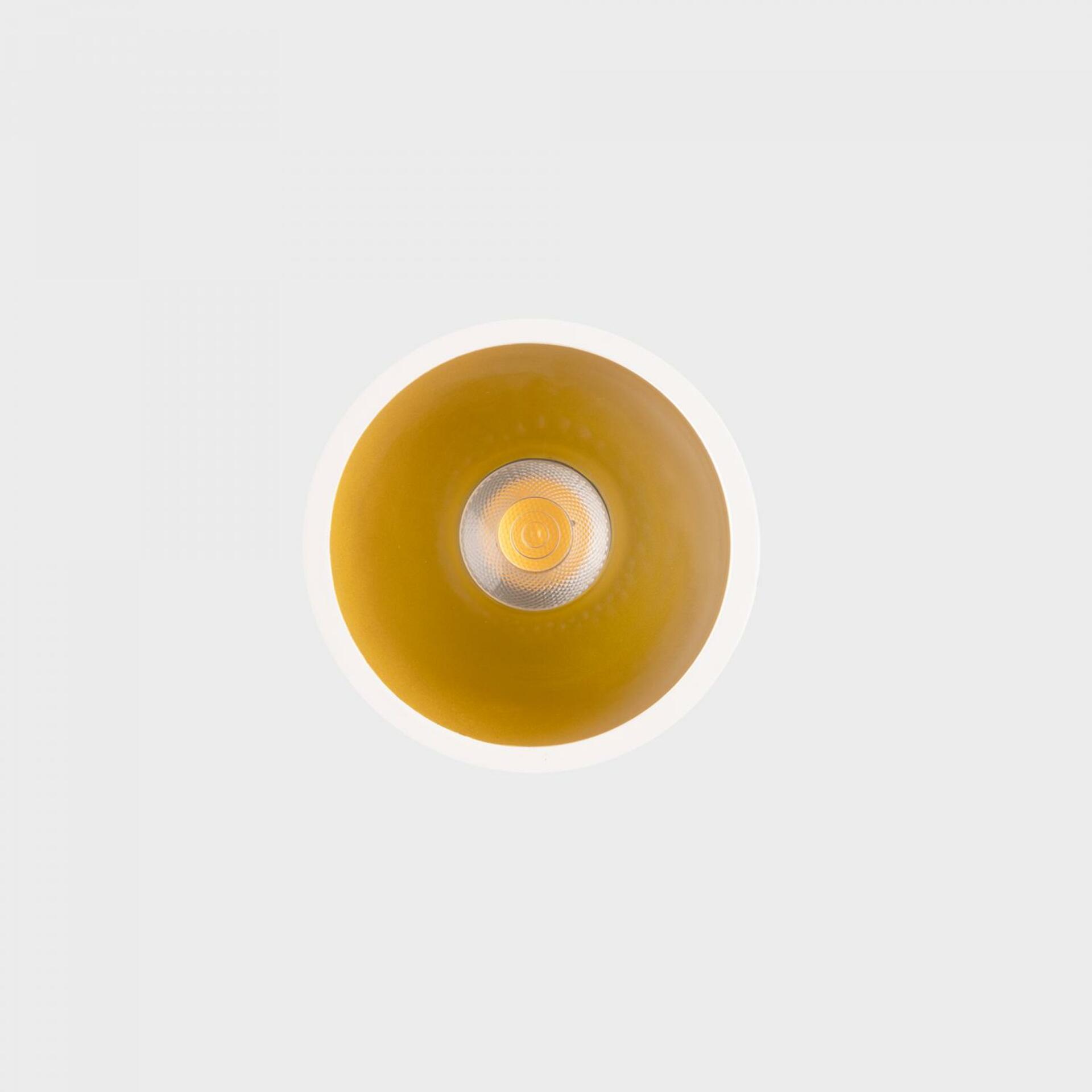 KOHL LIGHTING KOHL-Lighting NOON zapuštěné svítidlo s rámečkem pr. 70 mm bílá-zlatá 38° 5 W  CRI 80 2700K DALI