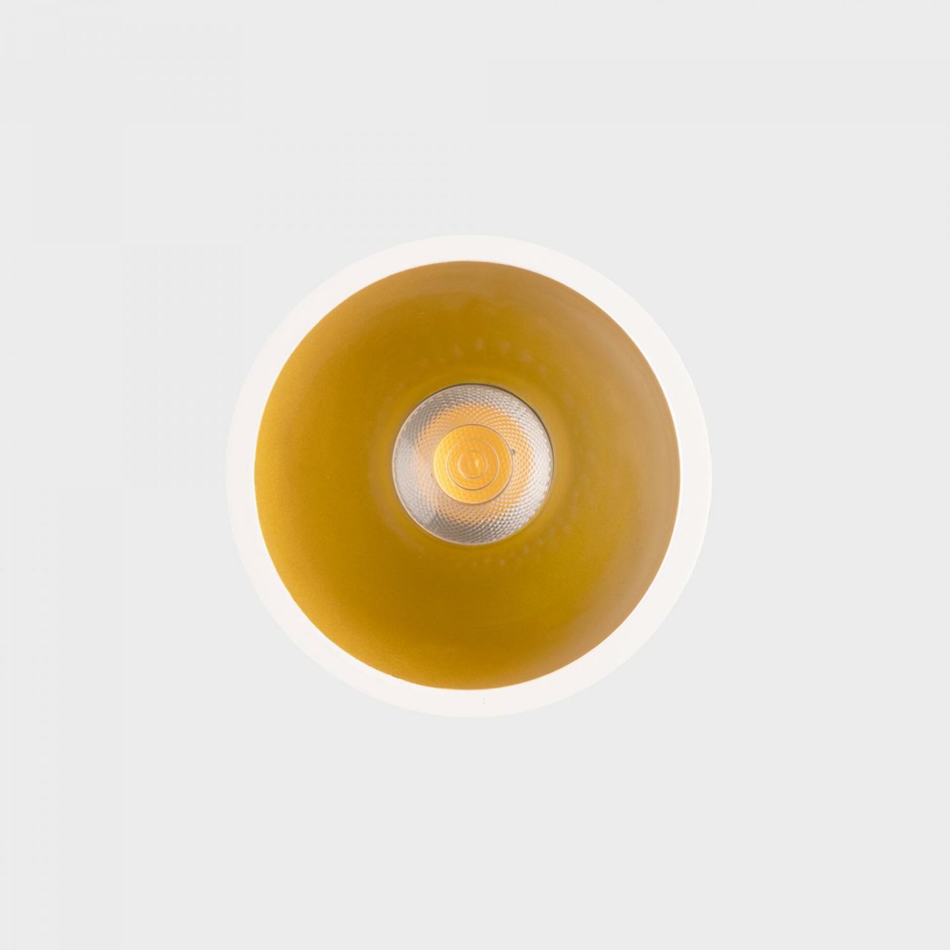 KOHL LIGHTING KOHL-Lighting NOON zapuštěné svítidlo s rámečkem pr.83 mm bílá-zlatá 38° 7 W  CRI 80 4000K DALI