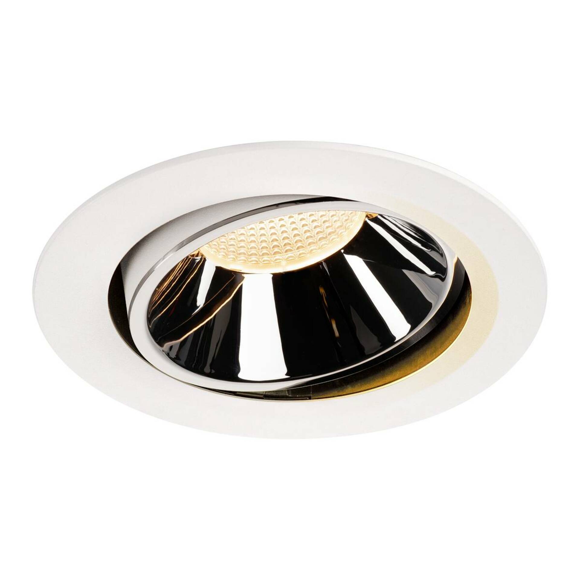 SLV BIG WHITE NUMINOS MOVE DL XL vnitřní LED zápustné stropní svítidlo bílá/chrom 2700 K 40° otočné a výkyvné 1003714