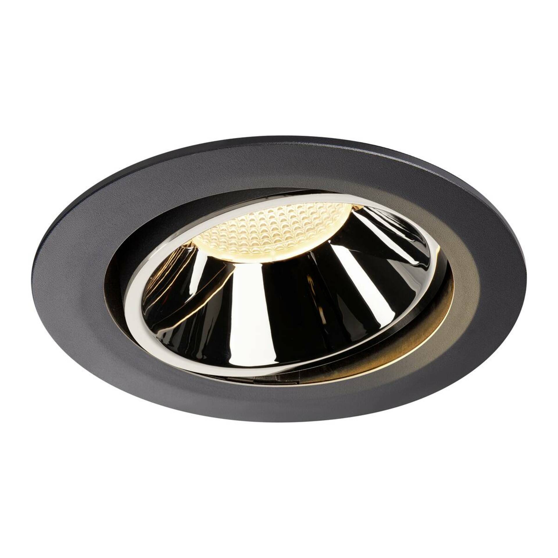 SLV BIG WHITE NUMINOS MOVE DL XL vnitřní LED zápustné stropní svítidlo černá/chrom 3000 K 55° otočné a výkyvné 1003729