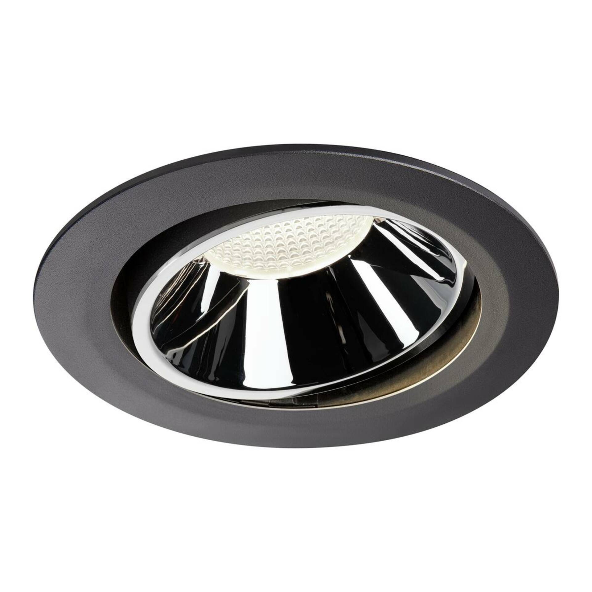 SLV BIG WHITE NUMINOS MOVE DL XL vnitřní LED zápustné stropní svítidlo černá/chrom 4000 K 40° otočné a výkyvné 1003750
