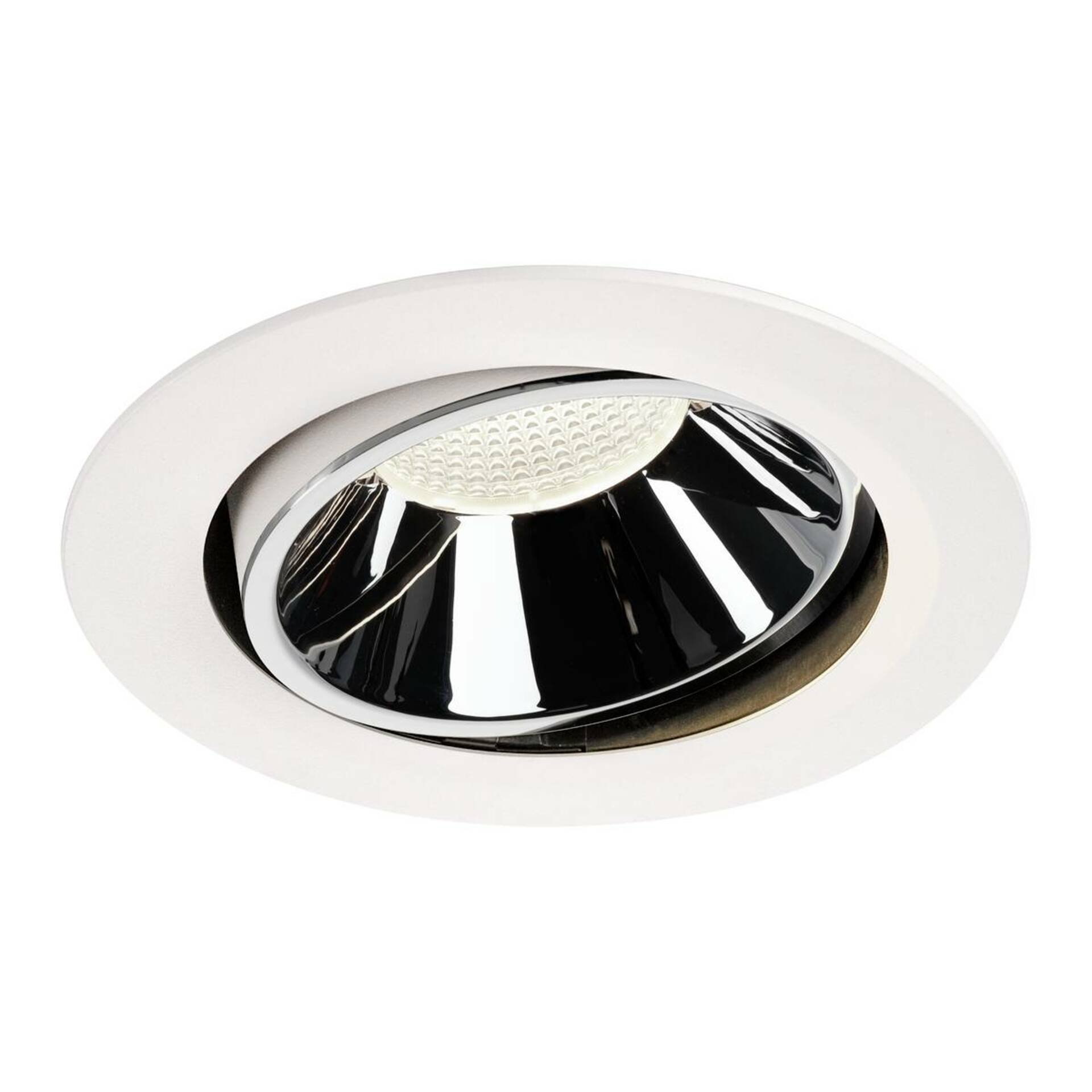 SLV BIG WHITE NUMINOS MOVE DL XL vnitřní LED zápustné stropní svítidlo bílá/chrom 4000 K 55° otočné a výkyvné 1003765