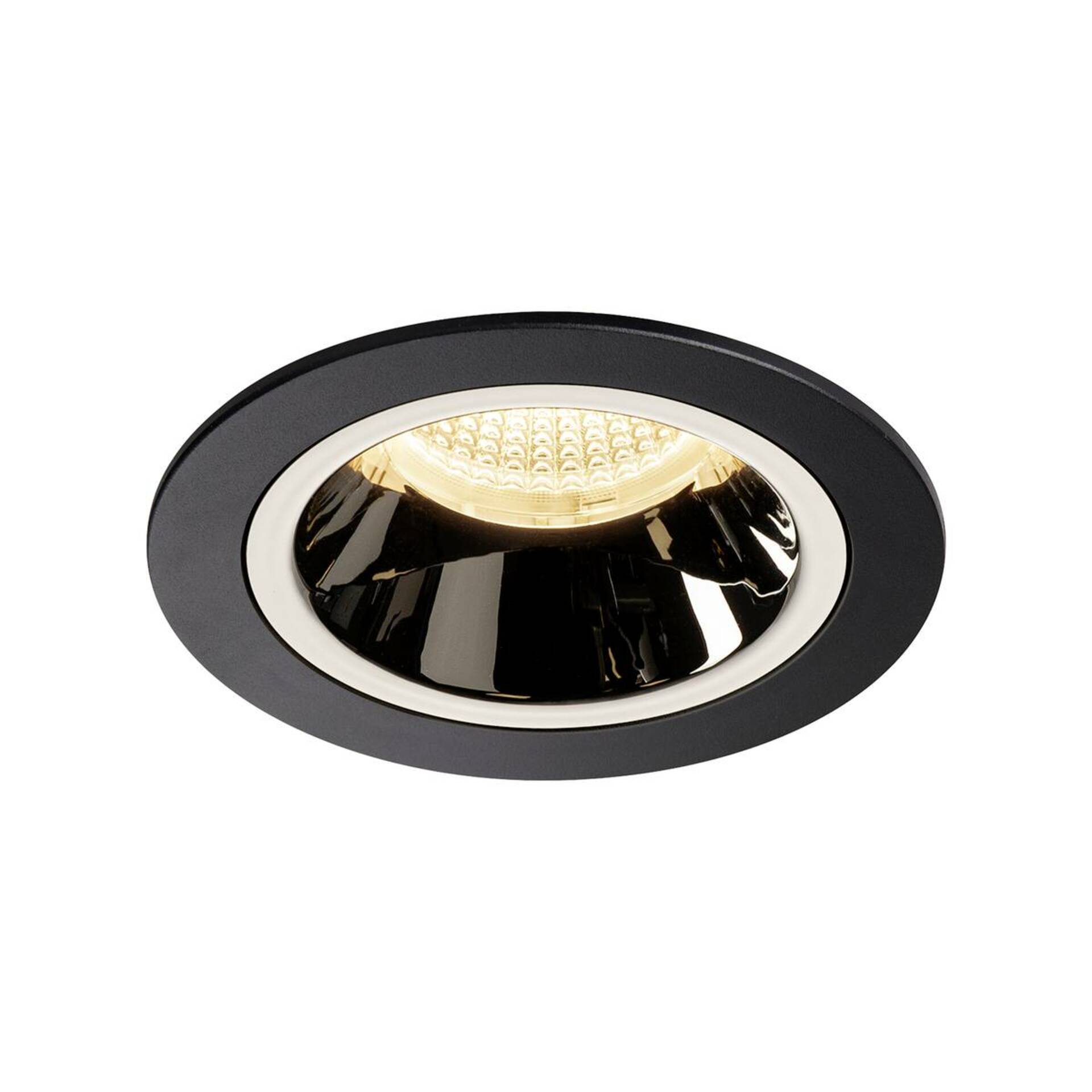 SLV BIG WHITE NUMINOS DL M vnitřní LED zápustné stropní svítidlo černá/chrom 3000 K 20° včetně listových pružin 1003867