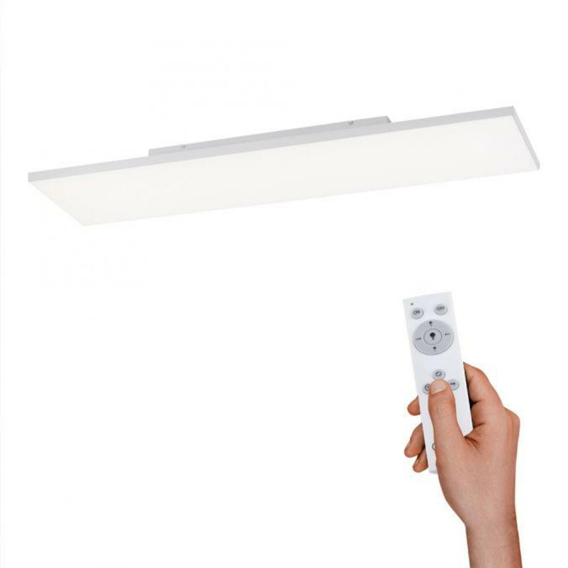 LEUCHTEN DIREKT is JUST LIGHT LED panel svítidlo hranaté v bílé s nastavitelnou teplotou barvy, funkcí stmívání a bezrámečkovým designem 2700-5000K