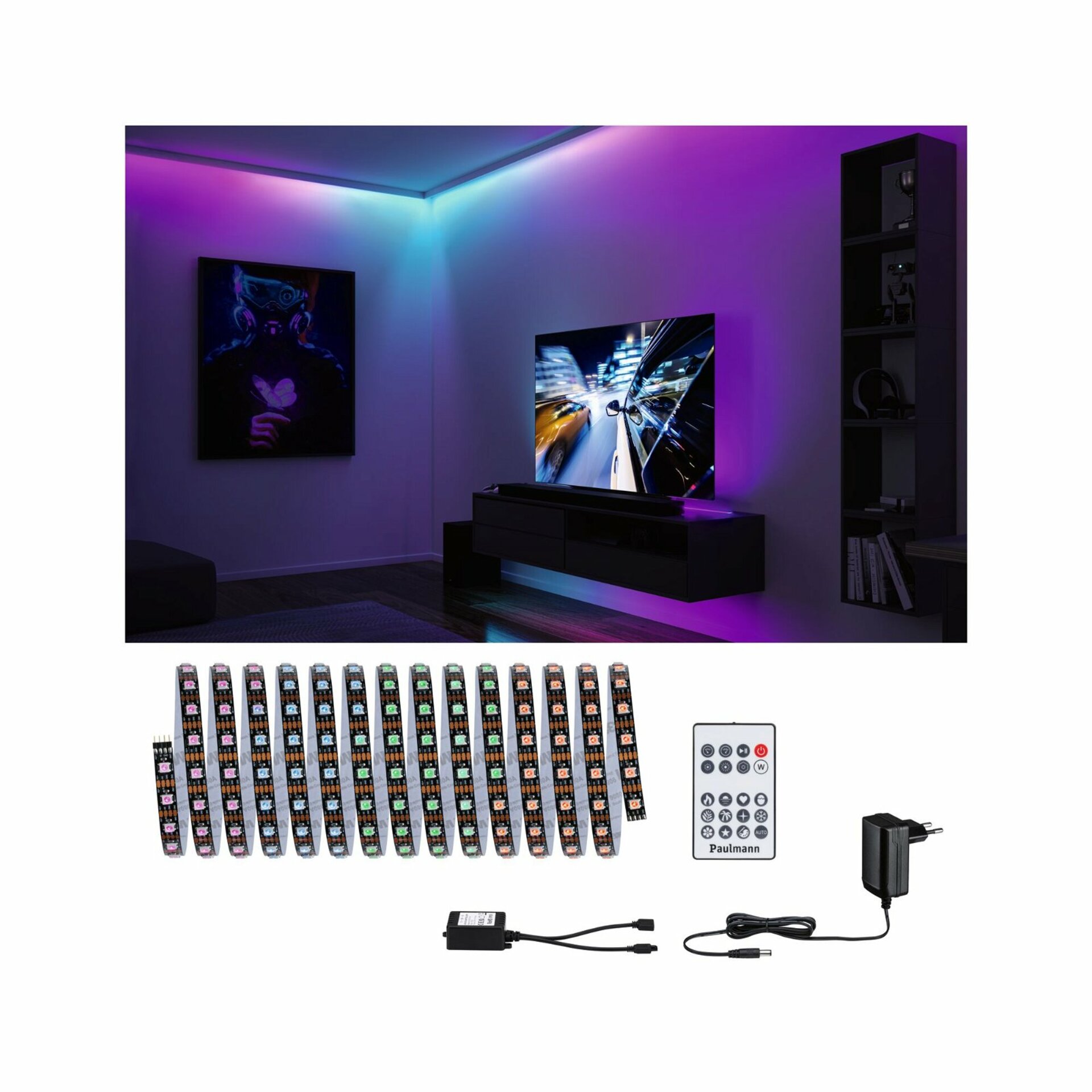 PAULMANN EntertainLED LED pásek Dynamic RGB 5m 10,5W 60LEDs/m RGB+ 15VA