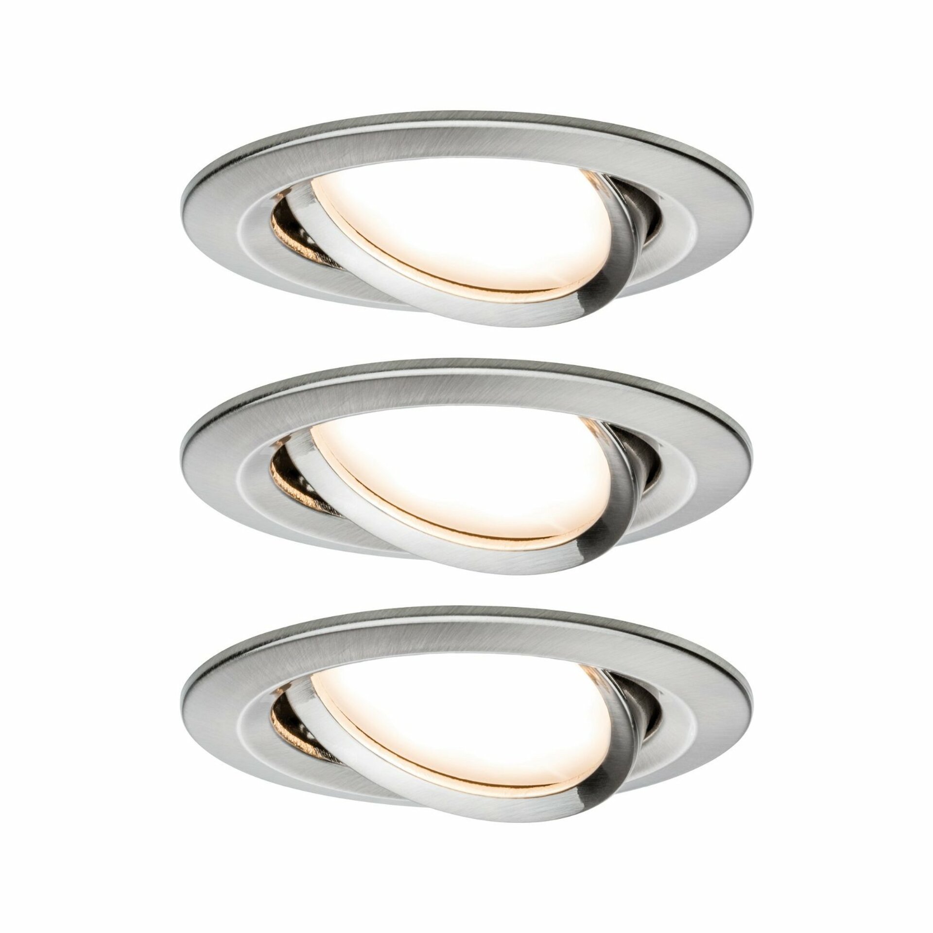 Paulmann vestavné svítidlo LED Coin Slim IP23 kruhové 6,8W kov 3ks sada stmívatelné a nastavitelné 938.78 P 93878