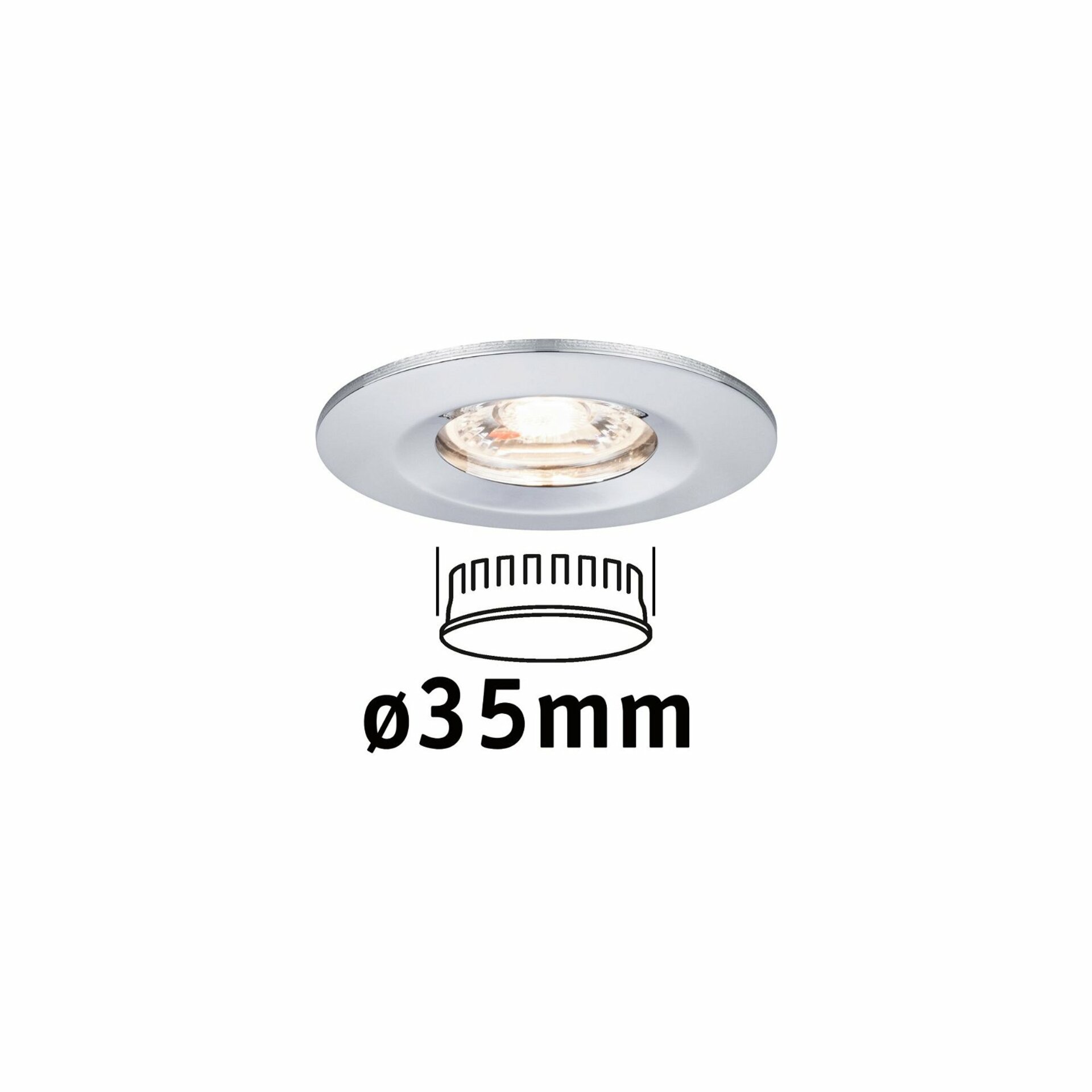 PAULMANN LED vestavné svítidlo Nova mini nevýklopné IP44 1x4W 2700K chrom 230V 943.02
