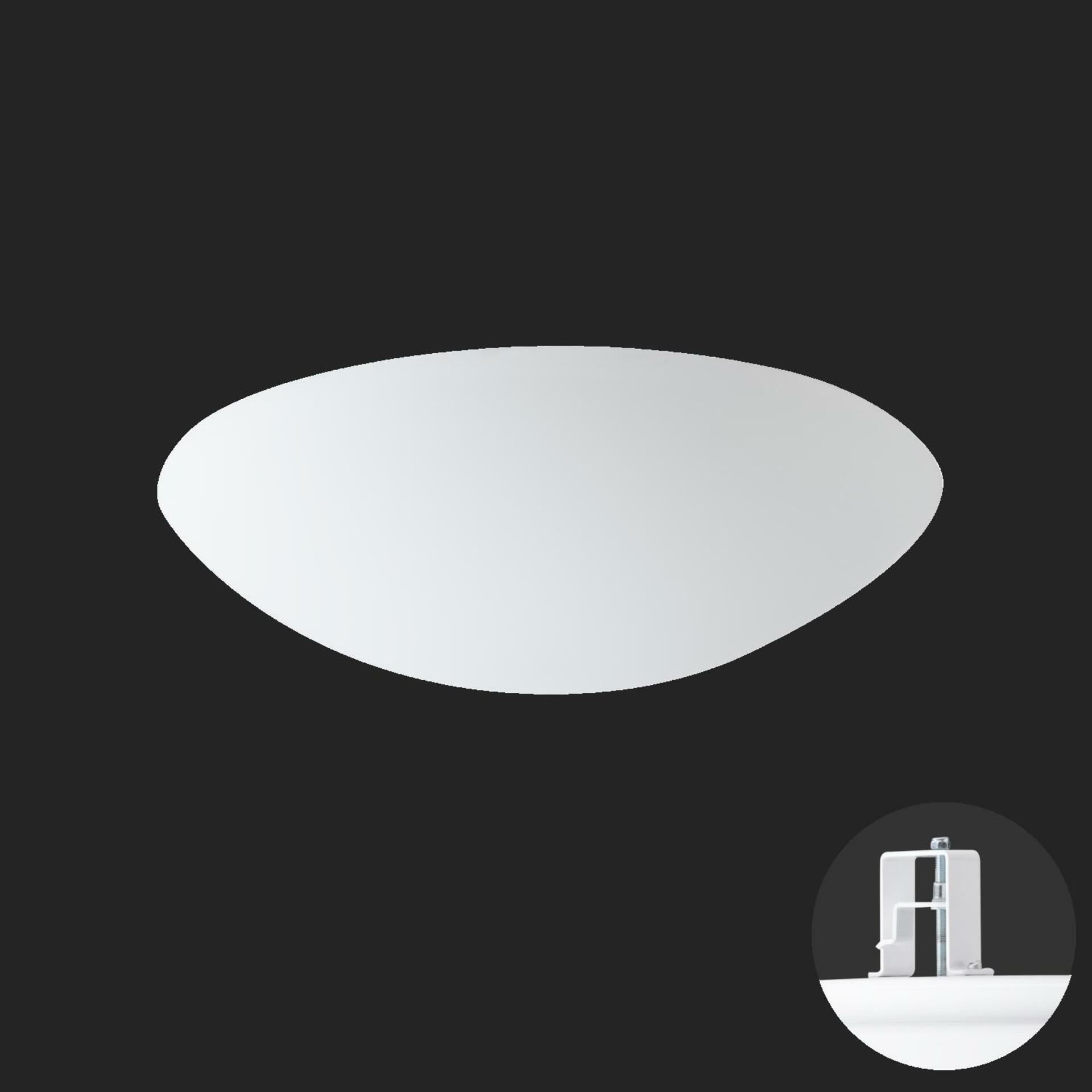 OSMONT 68109 AURA V11 stropní/nástěnné skleněné polovestavné svítidlo bílá IP44 3000 K 19W LED DALI