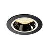 BIG WHITE NUMINOS DL M vnitřní LED zápustné stropní svítidlo černá/chrom 3000 K 40° včetně listových pružin 1003870
