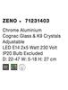 NOVA LUCE nástěnné svítidlo ZENO chromovaný hliník koňak sklo a K9 křišťály nastavitelné E14 2x5 W bez žárovky 71231403