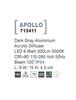 NOVA LUCE venkovní nástěnné svítidlo APOLLO tmavě šedý hliník akrylový difuzor LED 5W 3000K 110-265V 120st. IP54 713411