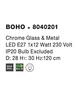 NOVA LUCE závěsné svítidlo BOHO chromové sklo a kov E27 1x12W 230V IP20 bez žárovky 8040201