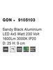 NOVA LUCE bodové svítidlo GON černý hliník LED 4x5W 230V 3000K IP20 9105103
