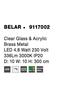 NOVA LUCE závěsné svítidlo BELAR čiré sklo a akryl mosazný kov LED 4.8W 230V 3000K IP20 9117002