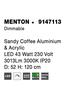 NOVA LUCE závěsné svítidlo MENTON kávově hnědý hliník a akryl LED 43W 230V 3000K IP20 stmívatelné 9147113