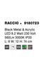 NOVA LUCE nástěnné svítidlo RACCIO černý kov a akryl LED 9.2W 230V 3000K IP20 9180723