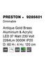 NOVA LUCE závěsné svítidlo PRESTON antický zlatý mosazný hliník a akryl LED 37W 230V 3000K IP20 stmívatelné 9285601