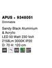 NOVA LUCE závěsné svítidlo APUS černý hliník a akryl LED 50W 230V 3000K IP20 stmívatelné 9348051