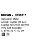 NOVA LUCE závěsné svítidlo CROWN saténový zlatý kov a čirý křišťál (56 ks) G9 10x5W 230V IP20 bez žárovky 9695217