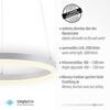 PAUL NEUHAUS LED závěsné svítidlo 40x40 bílá, kruhové stmívatelné, paměťová funkce, moderní SimplyDim 3000K