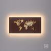 PAUL NEUHAUS LED nástěnné svítidlo barva rzi obraz s osvětlením mapa světa 3000K PN 9056-48
