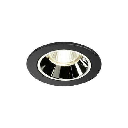 BIG WHITE NUMINOS DL S vnitřní LED zápustné stropní svítidlo černá/chrom 4000 K 55° včetně listových pružin 1003825