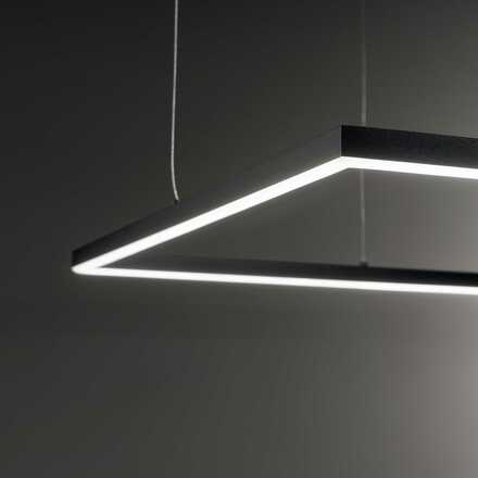LED Závěsné svítidlo Ideal Lux ORACLE SLIM D90 SQUARE BK 3000K 259208 51W 4100lm 3000K IP20 85cm hranaté černé