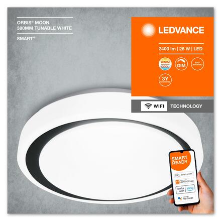 LEDVANCE SMART+ Wifi Orbis Moon Black 380mm TW 4058075486362