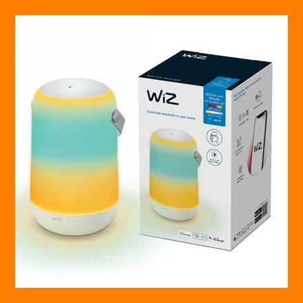 WiZ Mobile přenosná LED lampa 1x13,5W 400lm 2200-6500K RGB IP20, bílá