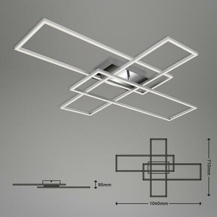 BRILONER LED stropní svítidlo, 104 cm, 50 W, chrom BRI 3504-018