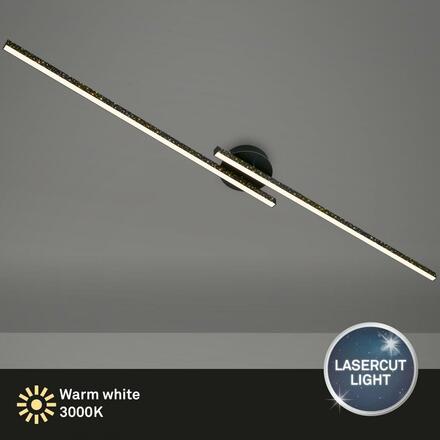BRILONER LED nástěnné a stropní svítidlo, 135 cm, 24 W, 2800 lm, černá BRILO 3717-025