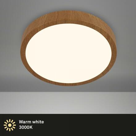 BRILONER LED přisazené svítidlo, pr. 38 cm, 24 W, 2900 lm, barva dřeva BRILO 3725-014