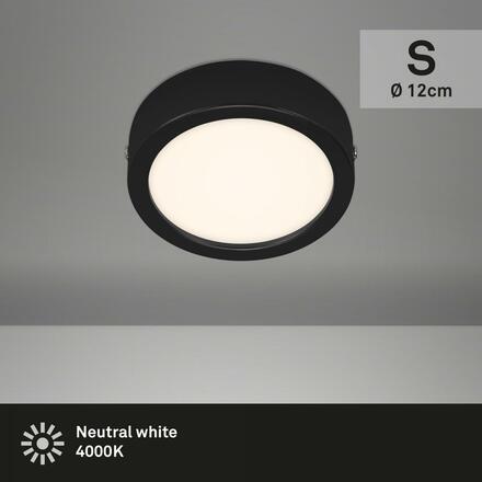 BRILONER LED stropní svítidlo, pr. 12 cm, 7 W, černá BRILO 7089-415