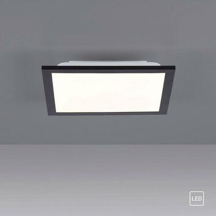 LEUCHTEN DIREKT is JUST LIGHT LED stropní svítidlo, černá, hranaté, ploché, do interiéru 3000K