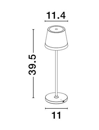 NOVA LUCE venkovní stolní lampa SEINA hnědý hliník a akryl LED 2W 2700K 5V DC IP54 vypínač na těle nabíjecí s PG základnou nebo USB C kabelem 9223403