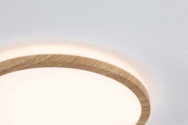 PAULMANN LED Panel Atria Shine Backlight IP44 kruhové 420mm 22W 3000K design dřevo 710.29