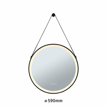PAULMANN LED zrcadlo s osvětlením Mirra IP44 CCT 230V 11,5W stmívatelné černá/zrcadlo