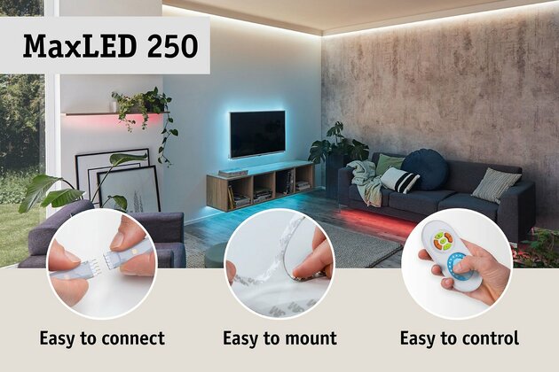 PAULMANN MaxLED 250 LED Strip Night Comfort základní sada 1m 2x4W 60LEDs/m 2700K 24VA