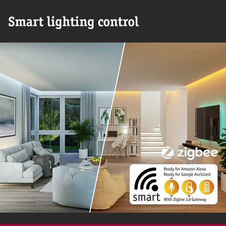 PAULMANN domovní LED venkovní nástěnné svítidlo Smart Home Zigbee Cybo IP44 hranaté 100x100mm RGBW 2x2,5W 230V antracit hliník 948.47