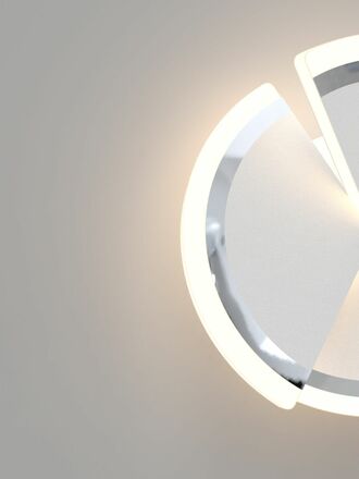 WOFI Nástěnné svítidlo Trapani 1x 12W LED 1400lm 3000K bílá + chrom 9036-108S